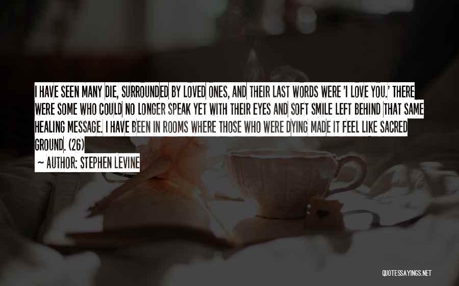 Stephen Levine Quotes: I Have Seen Many Die, Surrounded By Loved Ones, And Their Last Words Were 'i Love You.' There Were Some