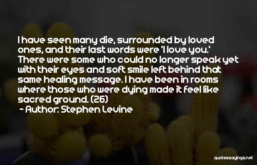 Stephen Levine Quotes: I Have Seen Many Die, Surrounded By Loved Ones, And Their Last Words Were 'i Love You.' There Were Some