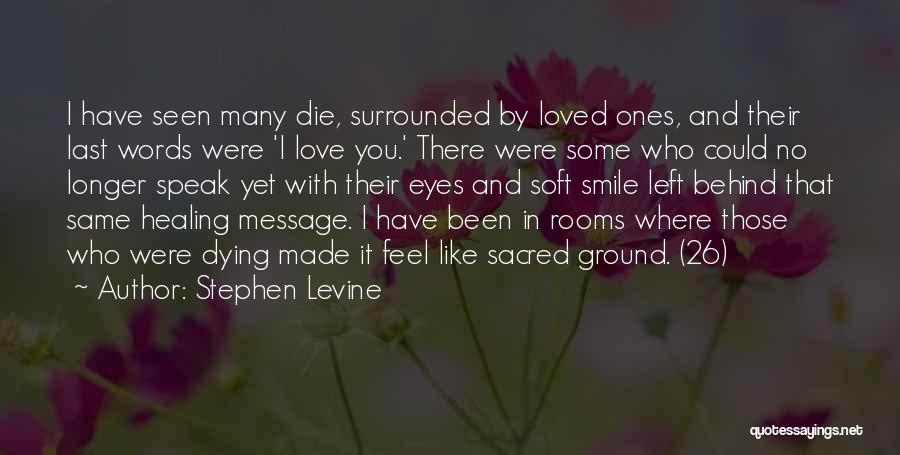 Stephen Levine Quotes: I Have Seen Many Die, Surrounded By Loved Ones, And Their Last Words Were 'i Love You.' There Were Some