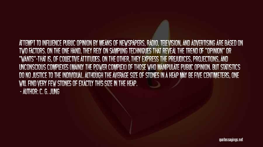C. G. Jung Quotes: Attempt To Influence Public Opinion By Means Of Newspapers, Radio, Television, And Advertising Are Based On Two Factors. On The