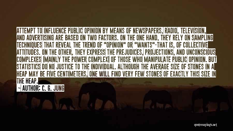 C. G. Jung Quotes: Attempt To Influence Public Opinion By Means Of Newspapers, Radio, Television, And Advertising Are Based On Two Factors. On The