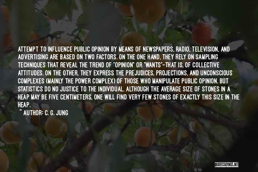 C. G. Jung Quotes: Attempt To Influence Public Opinion By Means Of Newspapers, Radio, Television, And Advertising Are Based On Two Factors. On The