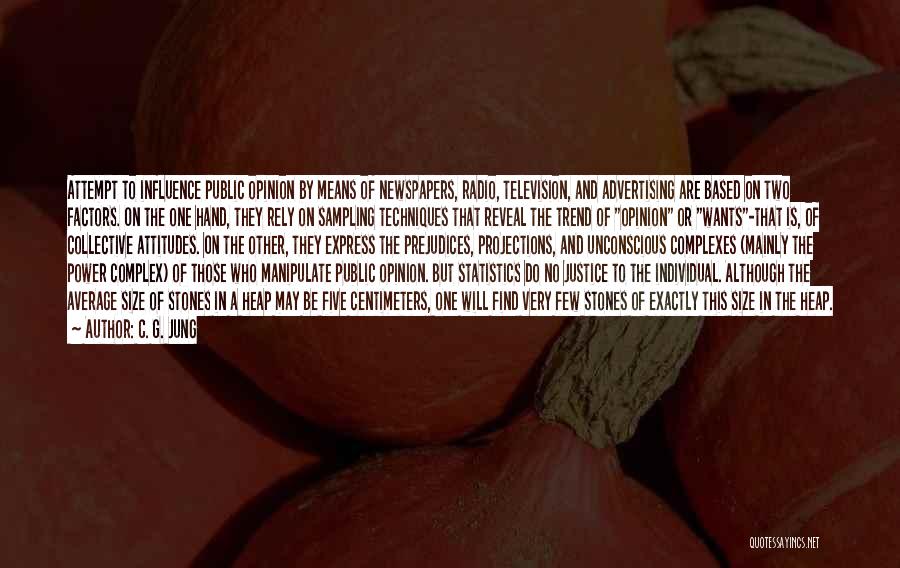 C. G. Jung Quotes: Attempt To Influence Public Opinion By Means Of Newspapers, Radio, Television, And Advertising Are Based On Two Factors. On The