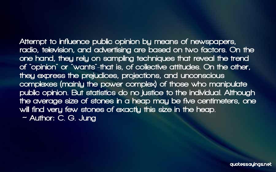 C. G. Jung Quotes: Attempt To Influence Public Opinion By Means Of Newspapers, Radio, Television, And Advertising Are Based On Two Factors. On The