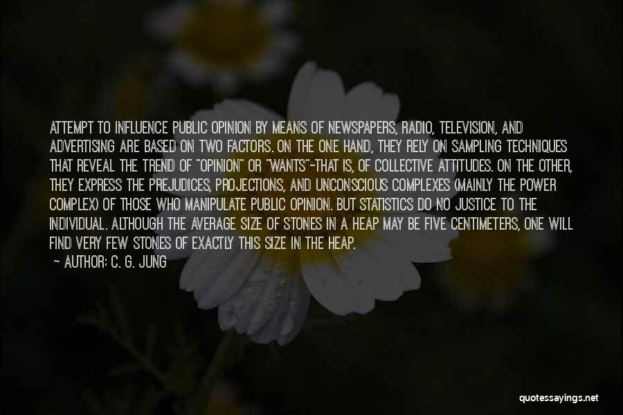 C. G. Jung Quotes: Attempt To Influence Public Opinion By Means Of Newspapers, Radio, Television, And Advertising Are Based On Two Factors. On The