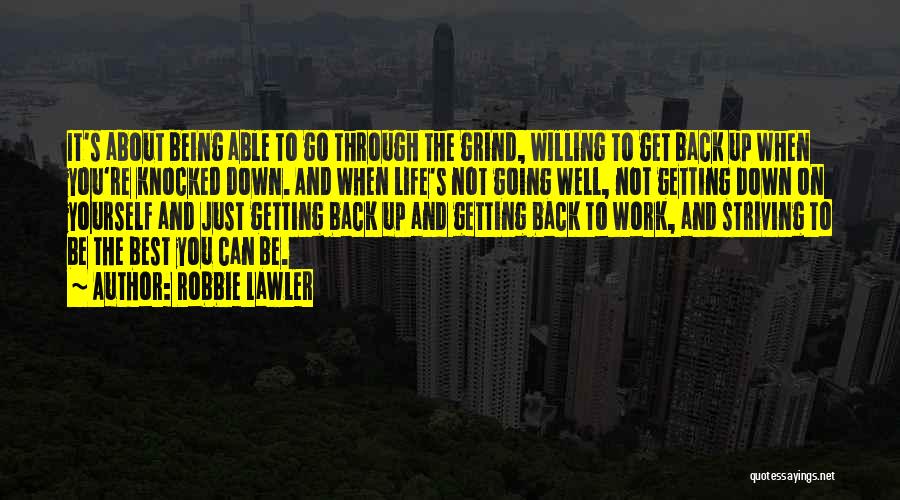 Robbie Lawler Quotes: It's About Being Able To Go Through The Grind, Willing To Get Back Up When You're Knocked Down. And When