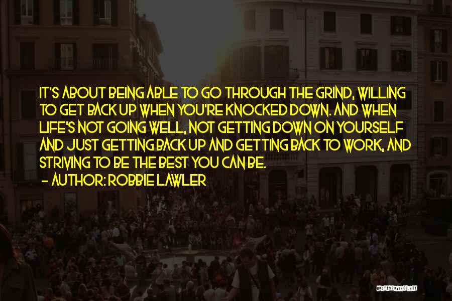 Robbie Lawler Quotes: It's About Being Able To Go Through The Grind, Willing To Get Back Up When You're Knocked Down. And When