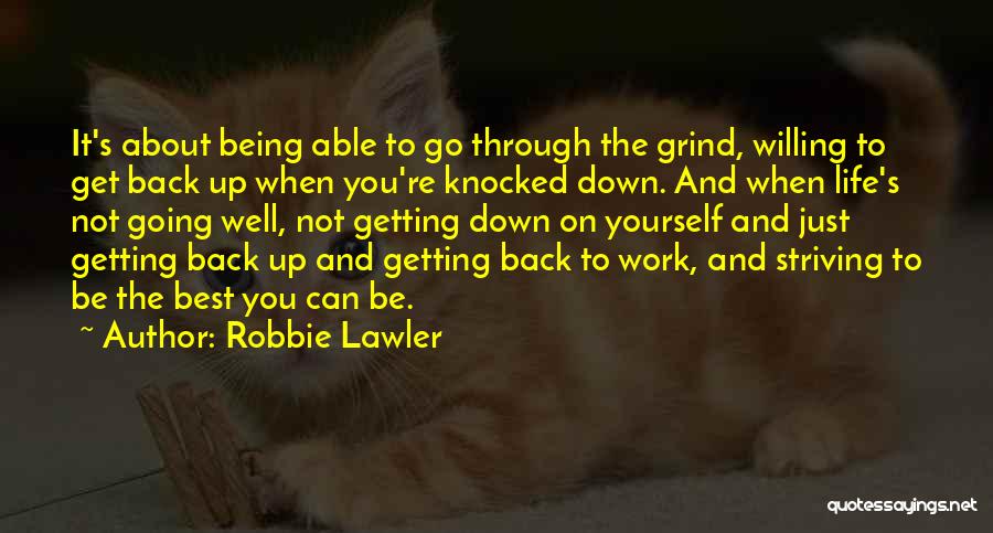 Robbie Lawler Quotes: It's About Being Able To Go Through The Grind, Willing To Get Back Up When You're Knocked Down. And When