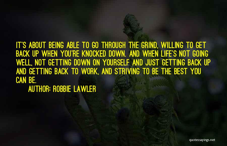 Robbie Lawler Quotes: It's About Being Able To Go Through The Grind, Willing To Get Back Up When You're Knocked Down. And When