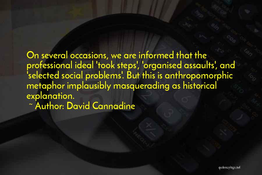 David Cannadine Quotes: On Several Occasions, We Are Informed That The Professional Ideal 'took Steps', 'organised Assaults', And 'selected Social Problems'. But This