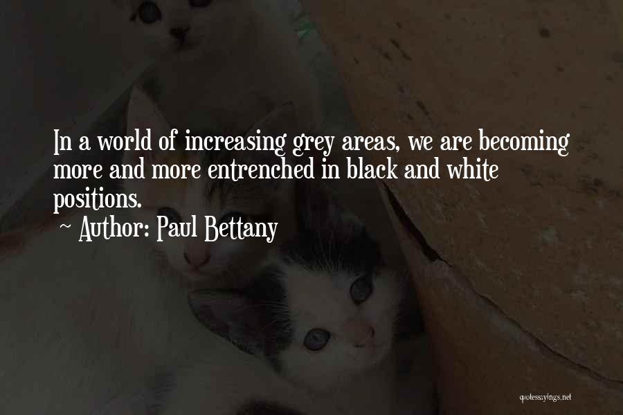 Paul Bettany Quotes: In A World Of Increasing Grey Areas, We Are Becoming More And More Entrenched In Black And White Positions.