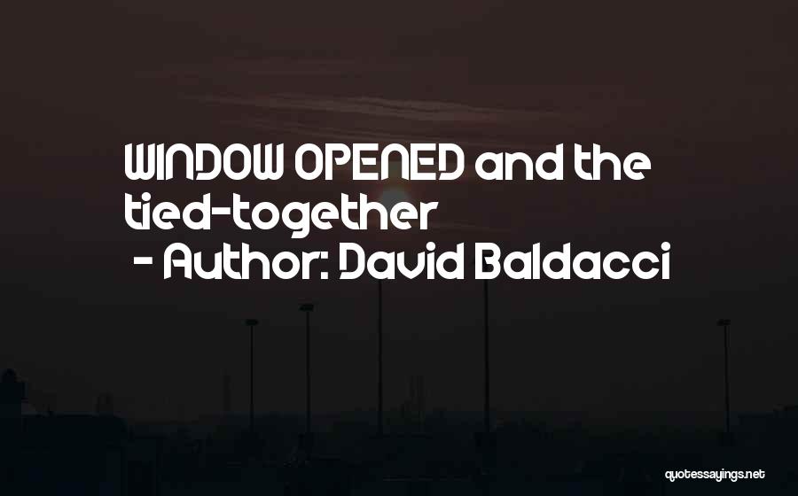 David Baldacci Quotes: Window Opened And The Tied-together