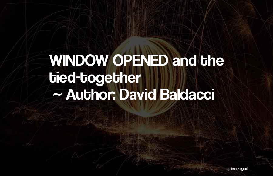 David Baldacci Quotes: Window Opened And The Tied-together