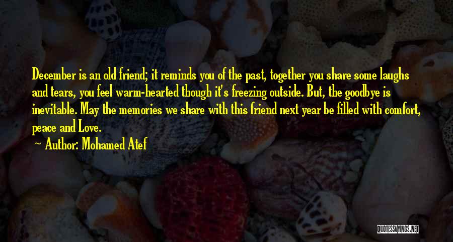 Mohamed Atef Quotes: December Is An Old Friend; It Reminds You Of The Past, Together You Share Some Laughs And Tears, You Feel