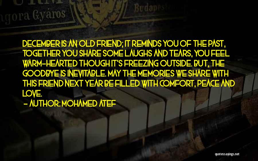 Mohamed Atef Quotes: December Is An Old Friend; It Reminds You Of The Past, Together You Share Some Laughs And Tears, You Feel