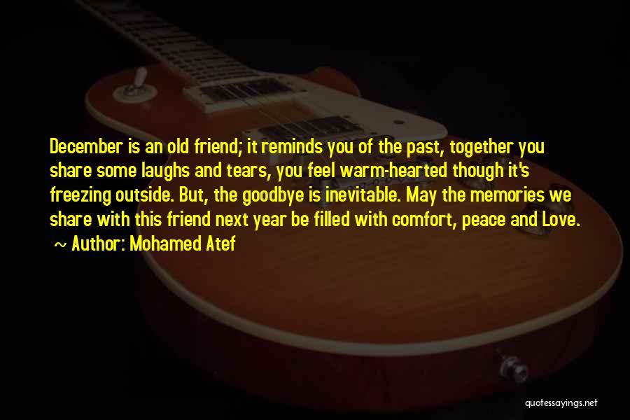 Mohamed Atef Quotes: December Is An Old Friend; It Reminds You Of The Past, Together You Share Some Laughs And Tears, You Feel