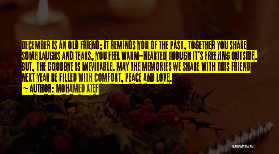 Mohamed Atef Quotes: December Is An Old Friend; It Reminds You Of The Past, Together You Share Some Laughs And Tears, You Feel