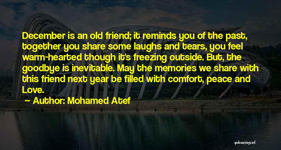 Mohamed Atef Quotes: December Is An Old Friend; It Reminds You Of The Past, Together You Share Some Laughs And Tears, You Feel