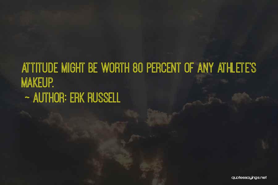 Erk Russell Quotes: Attitude Might Be Worth 80 Percent Of Any Athlete's Makeup.