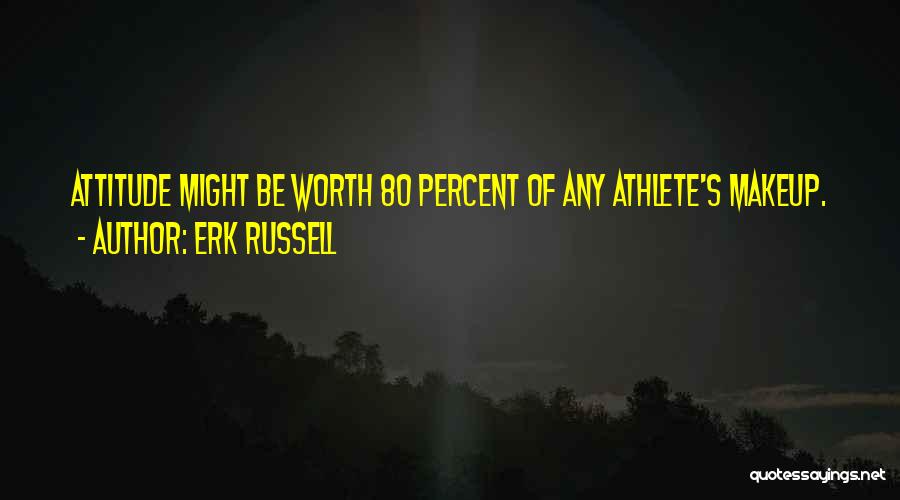Erk Russell Quotes: Attitude Might Be Worth 80 Percent Of Any Athlete's Makeup.