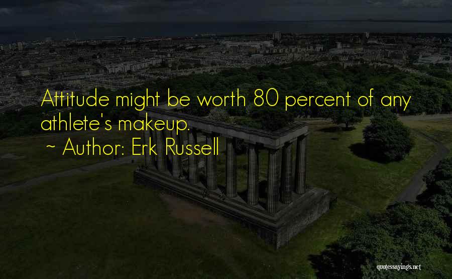 Erk Russell Quotes: Attitude Might Be Worth 80 Percent Of Any Athlete's Makeup.