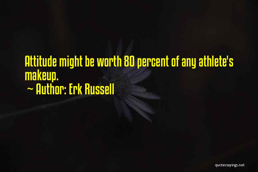 Erk Russell Quotes: Attitude Might Be Worth 80 Percent Of Any Athlete's Makeup.