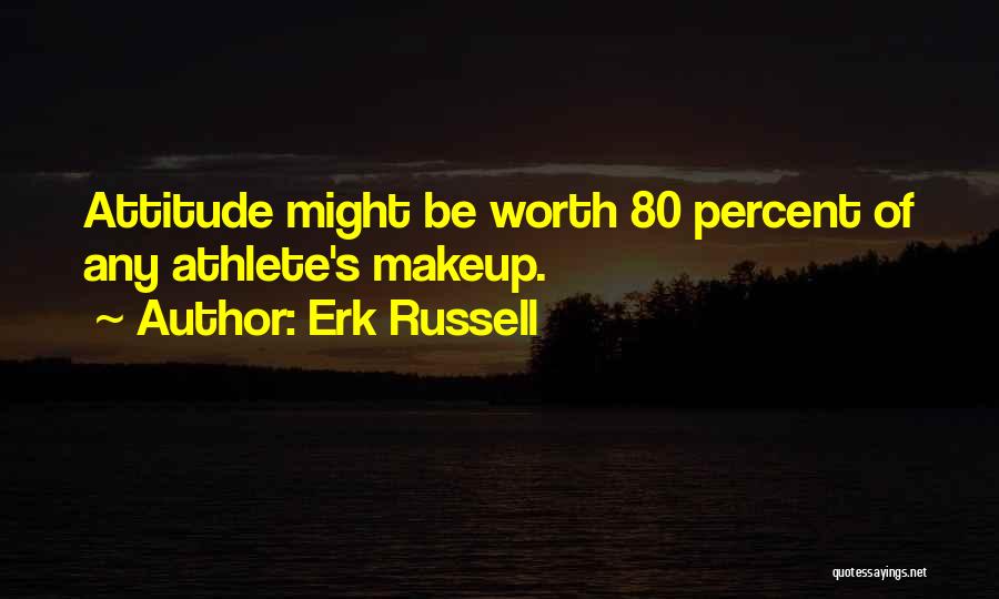 Erk Russell Quotes: Attitude Might Be Worth 80 Percent Of Any Athlete's Makeup.