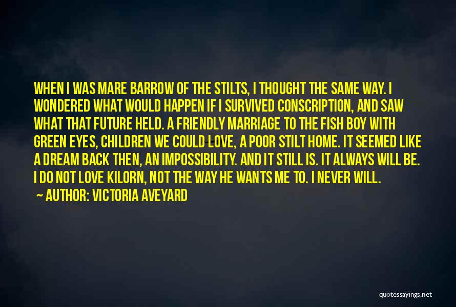 Victoria Aveyard Quotes: When I Was Mare Barrow Of The Stilts, I Thought The Same Way. I Wondered What Would Happen If I