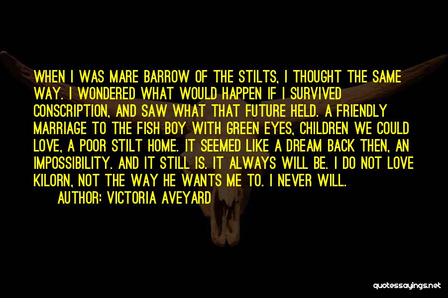 Victoria Aveyard Quotes: When I Was Mare Barrow Of The Stilts, I Thought The Same Way. I Wondered What Would Happen If I