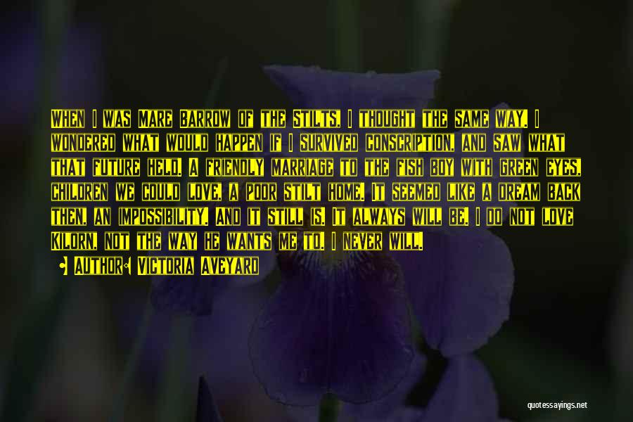 Victoria Aveyard Quotes: When I Was Mare Barrow Of The Stilts, I Thought The Same Way. I Wondered What Would Happen If I