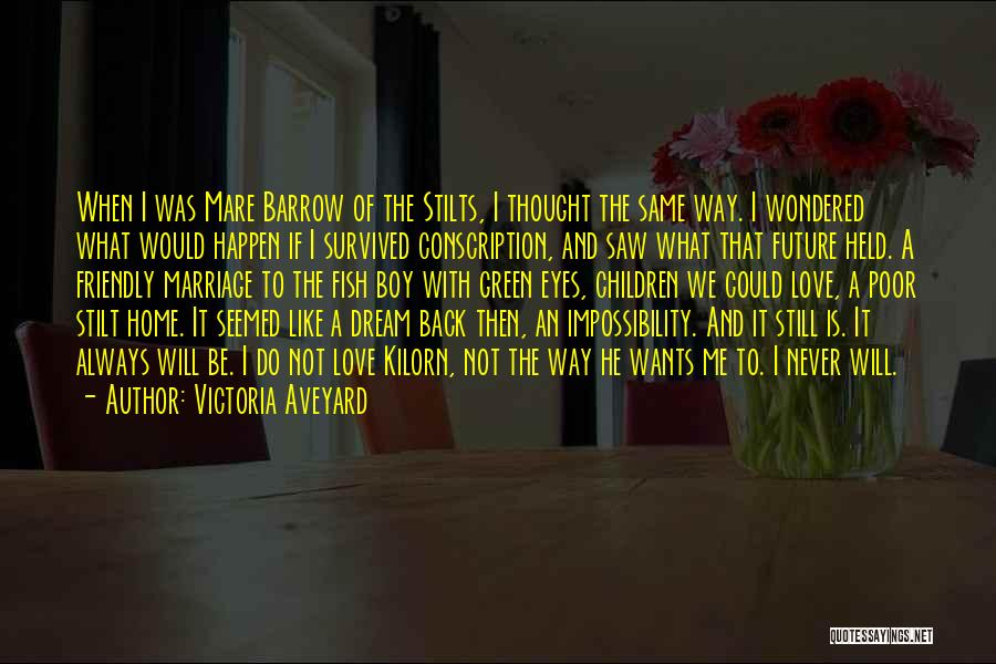 Victoria Aveyard Quotes: When I Was Mare Barrow Of The Stilts, I Thought The Same Way. I Wondered What Would Happen If I