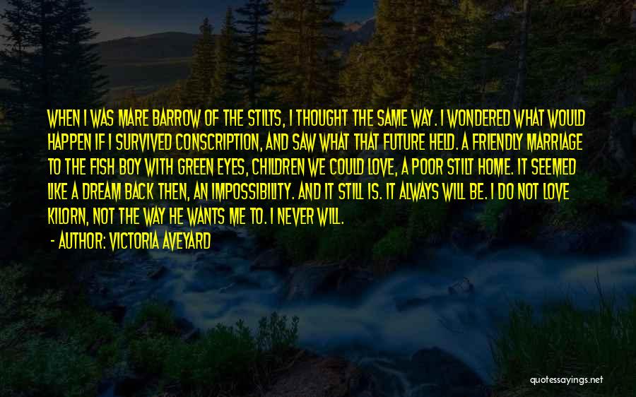 Victoria Aveyard Quotes: When I Was Mare Barrow Of The Stilts, I Thought The Same Way. I Wondered What Would Happen If I