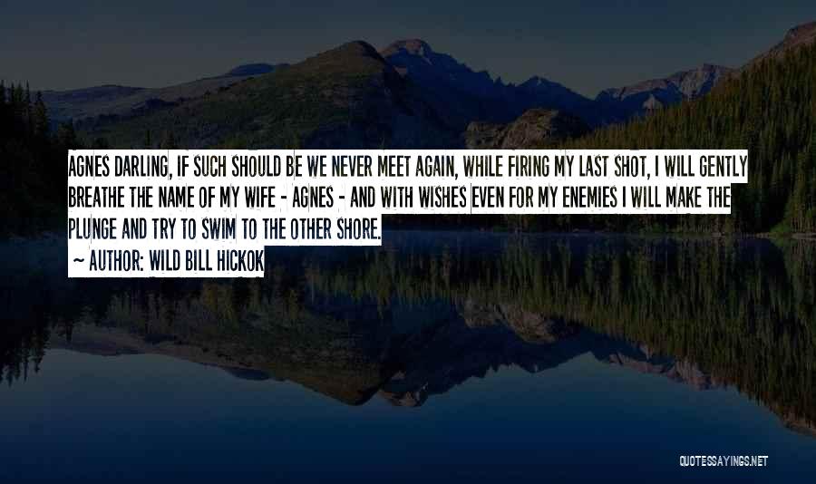 Wild Bill Hickok Quotes: Agnes Darling, If Such Should Be We Never Meet Again, While Firing My Last Shot, I Will Gently Breathe The