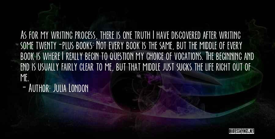 Julia London Quotes: As For My Writing Process, There Is One Truth I Have Discovered After Writing Some Twenty-plus Books: Not Every Book