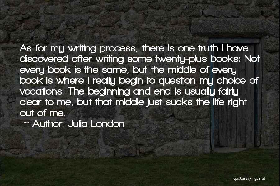 Julia London Quotes: As For My Writing Process, There Is One Truth I Have Discovered After Writing Some Twenty-plus Books: Not Every Book