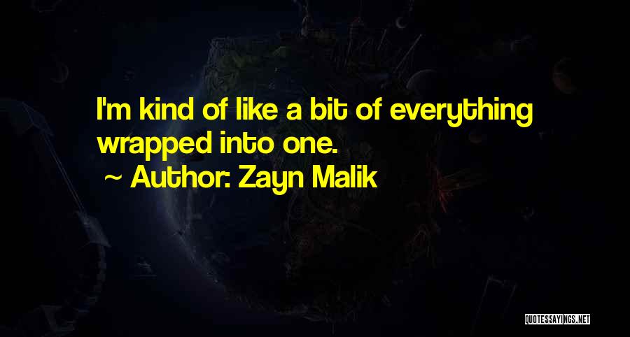 Zayn Malik Quotes: I'm Kind Of Like A Bit Of Everything Wrapped Into One.