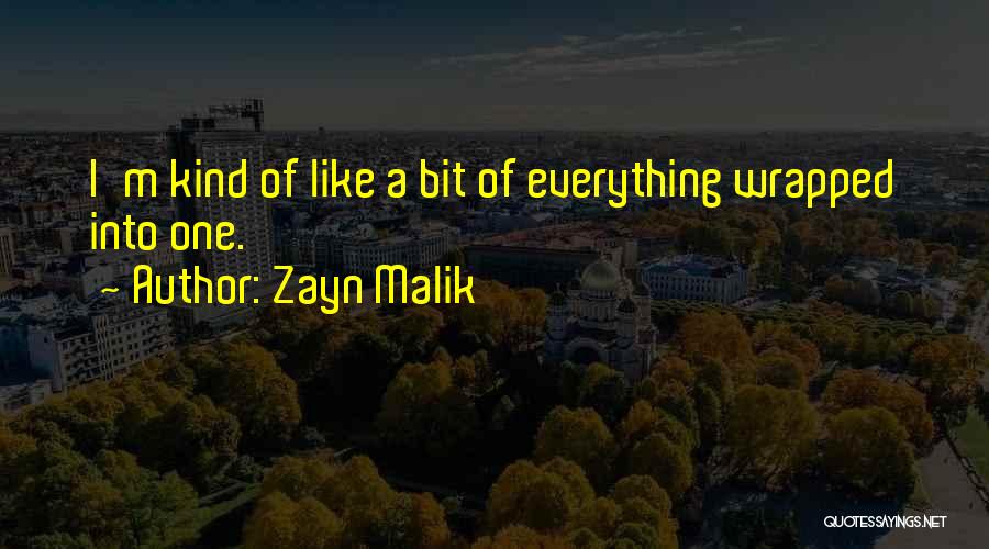 Zayn Malik Quotes: I'm Kind Of Like A Bit Of Everything Wrapped Into One.