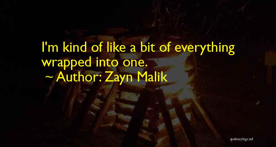 Zayn Malik Quotes: I'm Kind Of Like A Bit Of Everything Wrapped Into One.