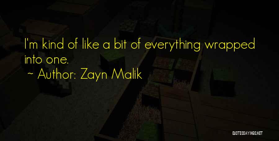 Zayn Malik Quotes: I'm Kind Of Like A Bit Of Everything Wrapped Into One.