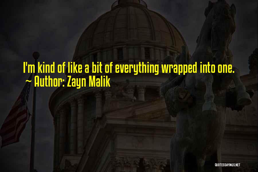 Zayn Malik Quotes: I'm Kind Of Like A Bit Of Everything Wrapped Into One.