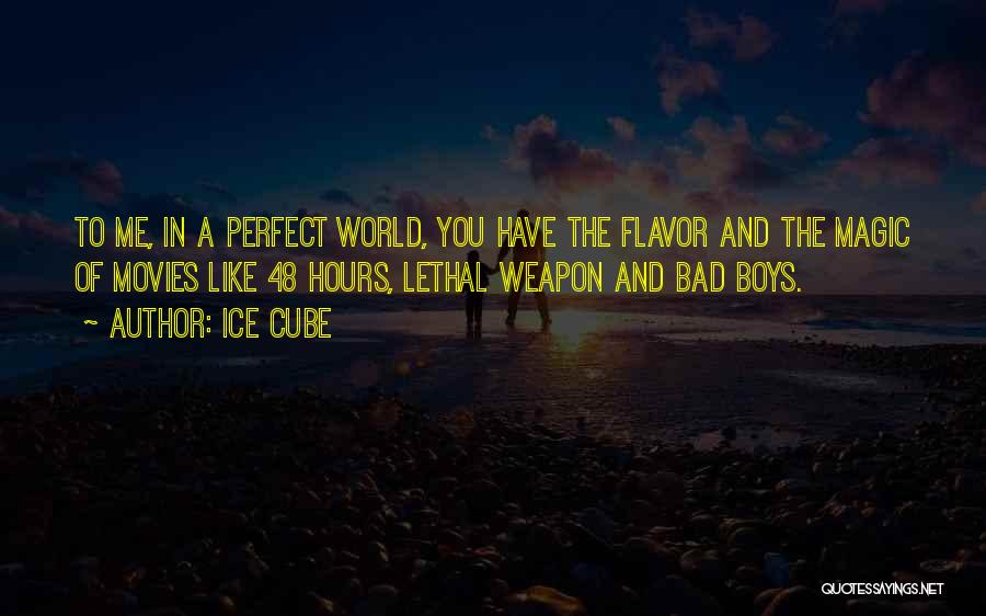 Ice Cube Quotes: To Me, In A Perfect World, You Have The Flavor And The Magic Of Movies Like 48 Hours, Lethal Weapon