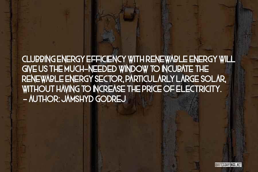 Jamshyd Godrej Quotes: Clubbing Energy Efficiency With Renewable Energy Will Give Us The Much-needed Window To Incubate The Renewable Energy Sector, Particularly Large