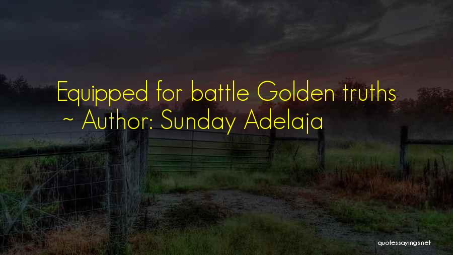 Sunday Adelaja Quotes: Equipped For Battle Golden Truths