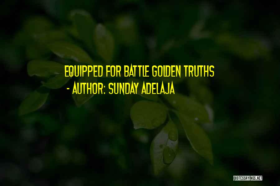 Sunday Adelaja Quotes: Equipped For Battle Golden Truths