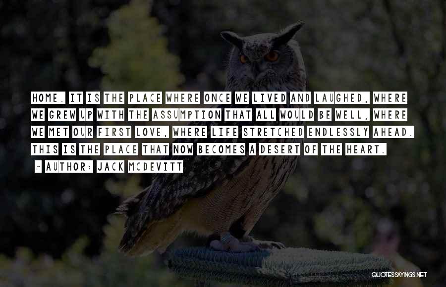 Jack McDevitt Quotes: Home. It Is The Place Where Once We Lived And Laughed, Where We Grew Up With The Assumption That All