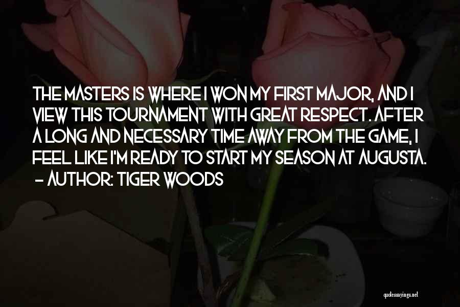 Tiger Woods Quotes: The Masters Is Where I Won My First Major, And I View This Tournament With Great Respect. After A Long