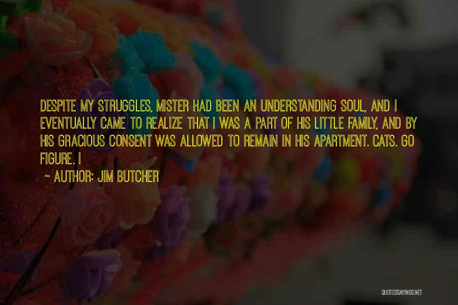 Jim Butcher Quotes: Despite My Struggles, Mister Had Been An Understanding Soul, And I Eventually Came To Realize That I Was A Part