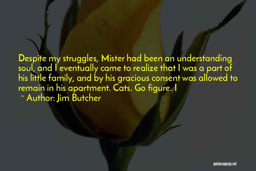 Jim Butcher Quotes: Despite My Struggles, Mister Had Been An Understanding Soul, And I Eventually Came To Realize That I Was A Part