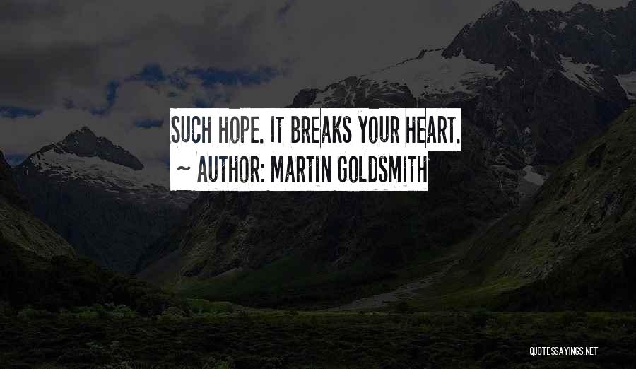 Martin Goldsmith Quotes: Such Hope. It Breaks Your Heart.