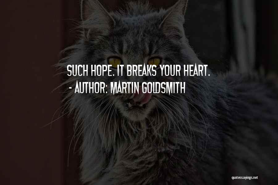 Martin Goldsmith Quotes: Such Hope. It Breaks Your Heart.